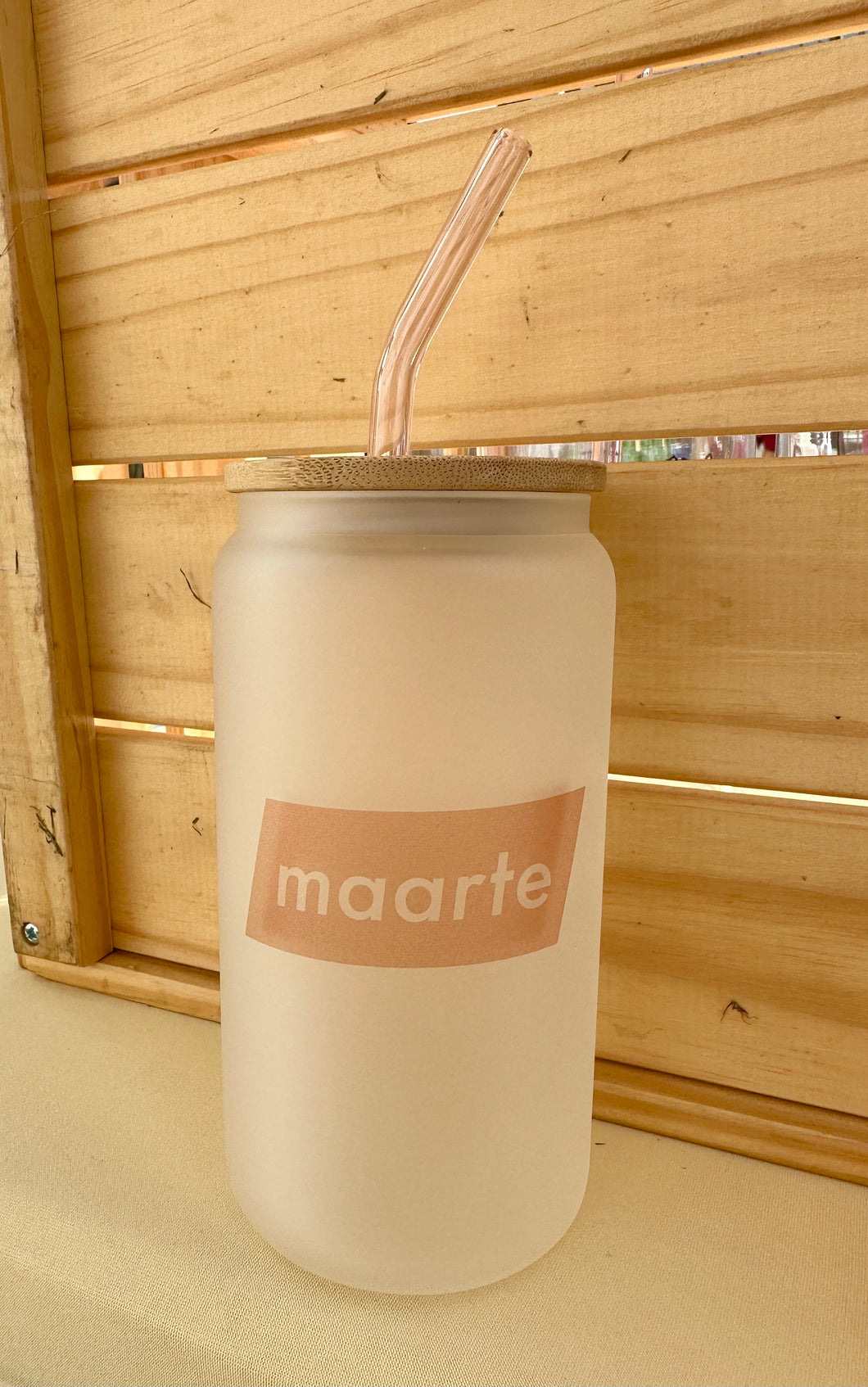 Maarte Frosted Glass Can Set 20oz